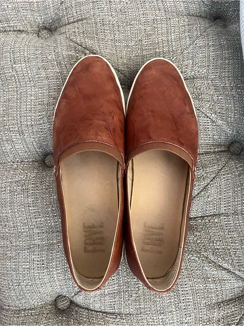 Casual Women's Slip-On Frye Flats in Brown - Size 8M - Picture 2 of 7